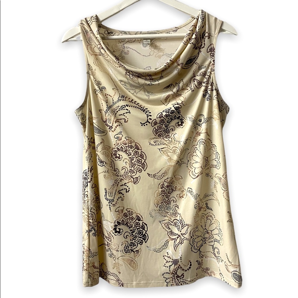 Dana Buchman Draped Front Tank Sleeveless Top size Small